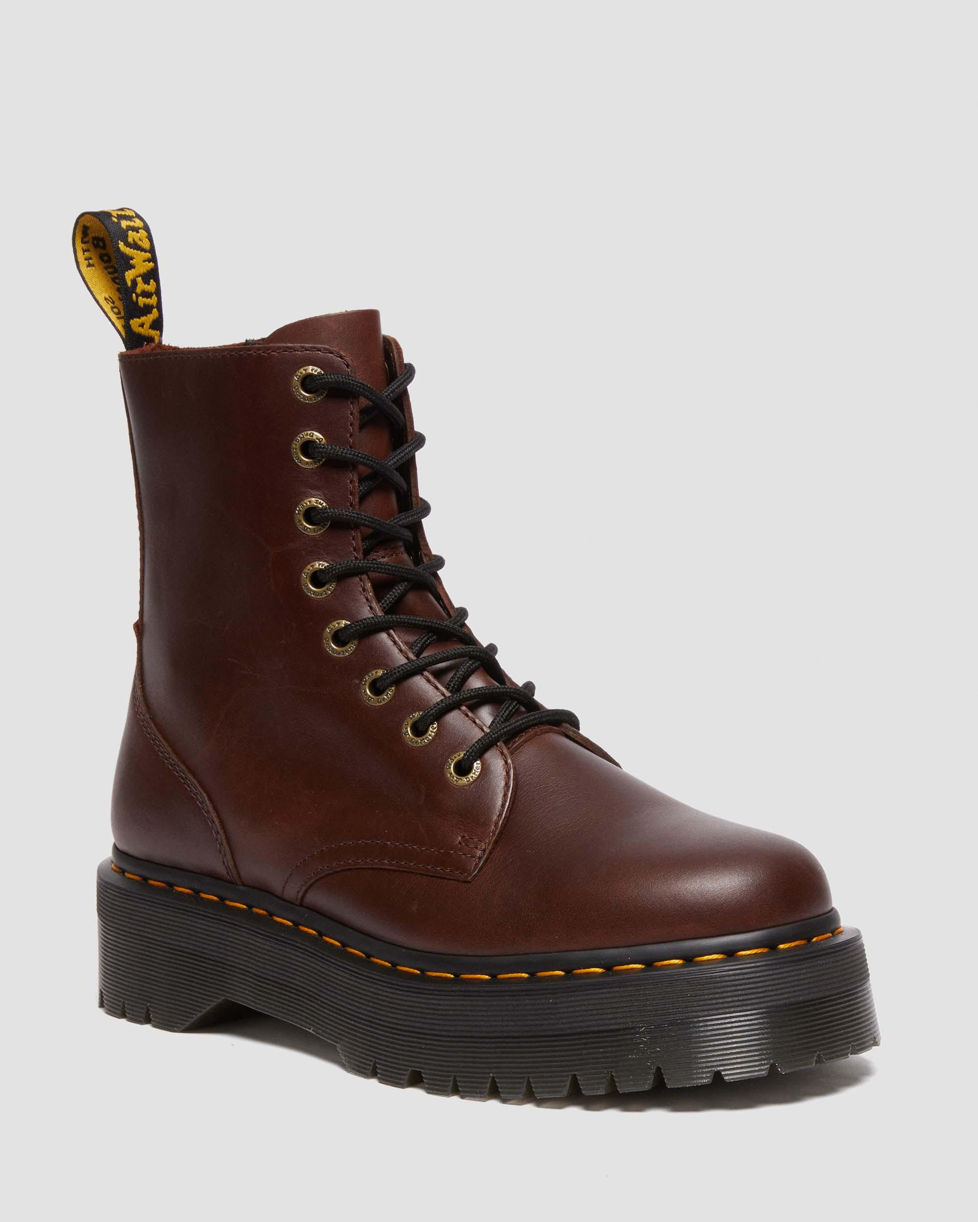 Jadon Boot Pull Up Leather Platforms - 5
