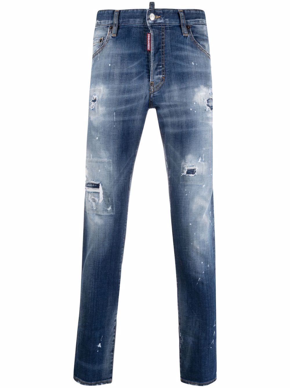 distressed skinny jeans - 1