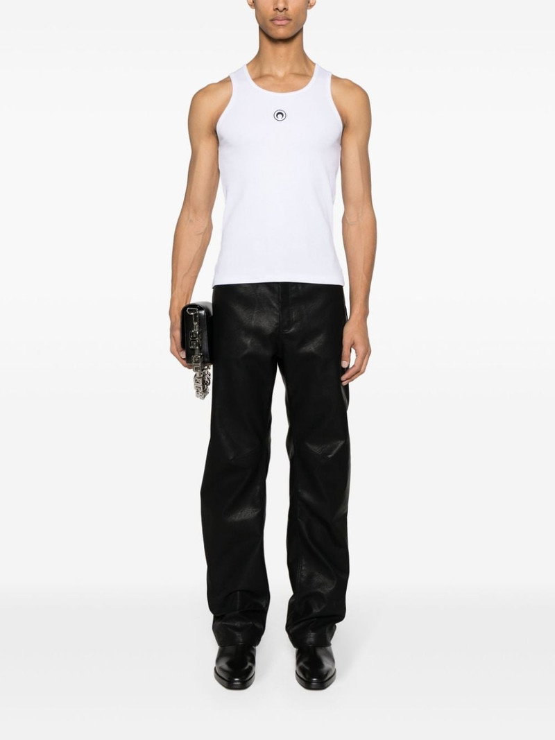 Marine Serre Crescent Moon-embroidered tank top outlook