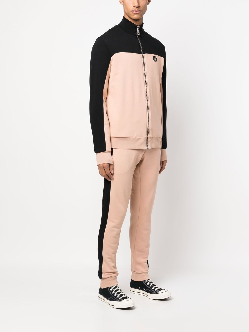 logo-print two-tone tracksuit set - 4