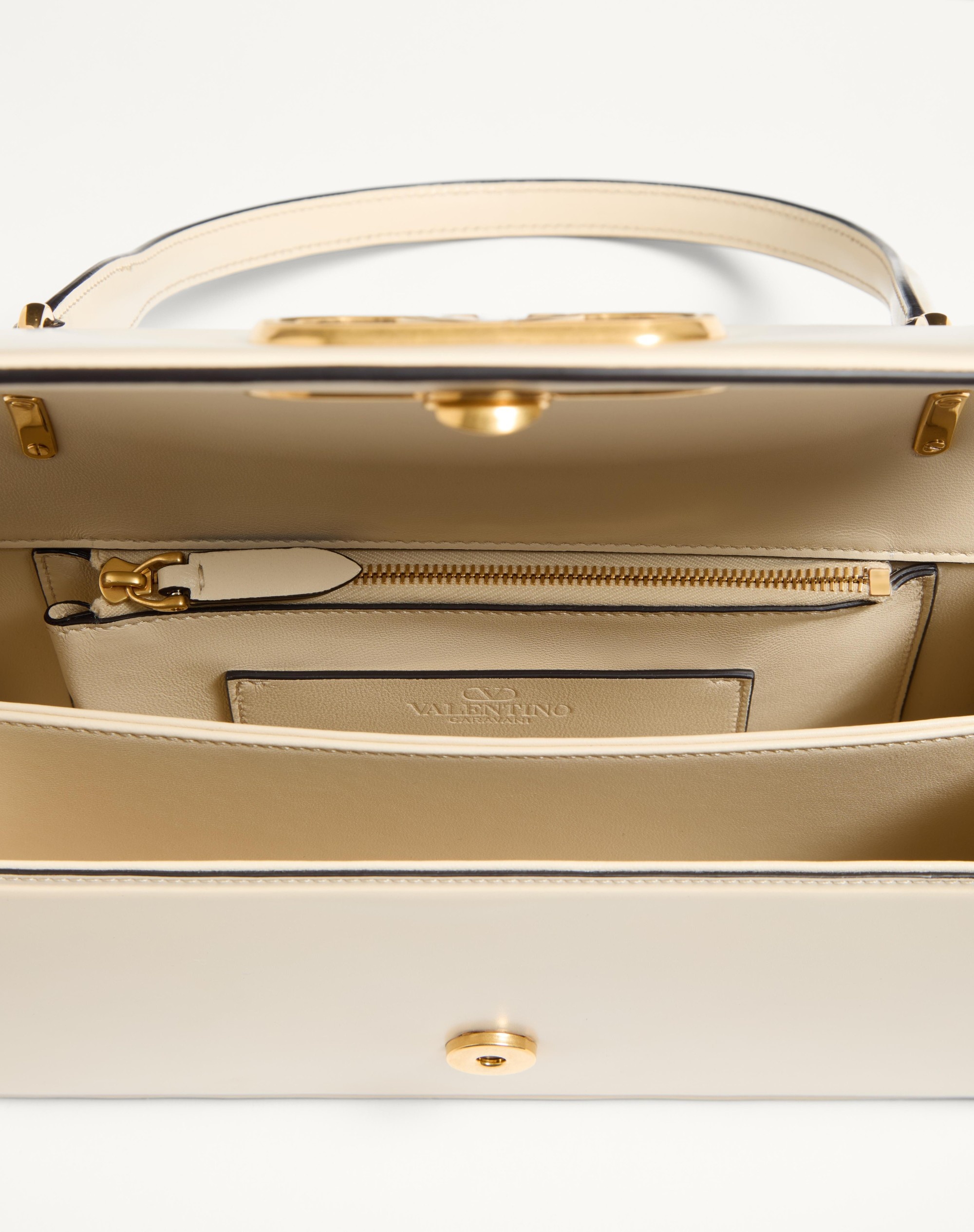 VALENTINO GARAVANI VAIN BAG WITH HANDLE IN SHINY CALFSKIN - 6