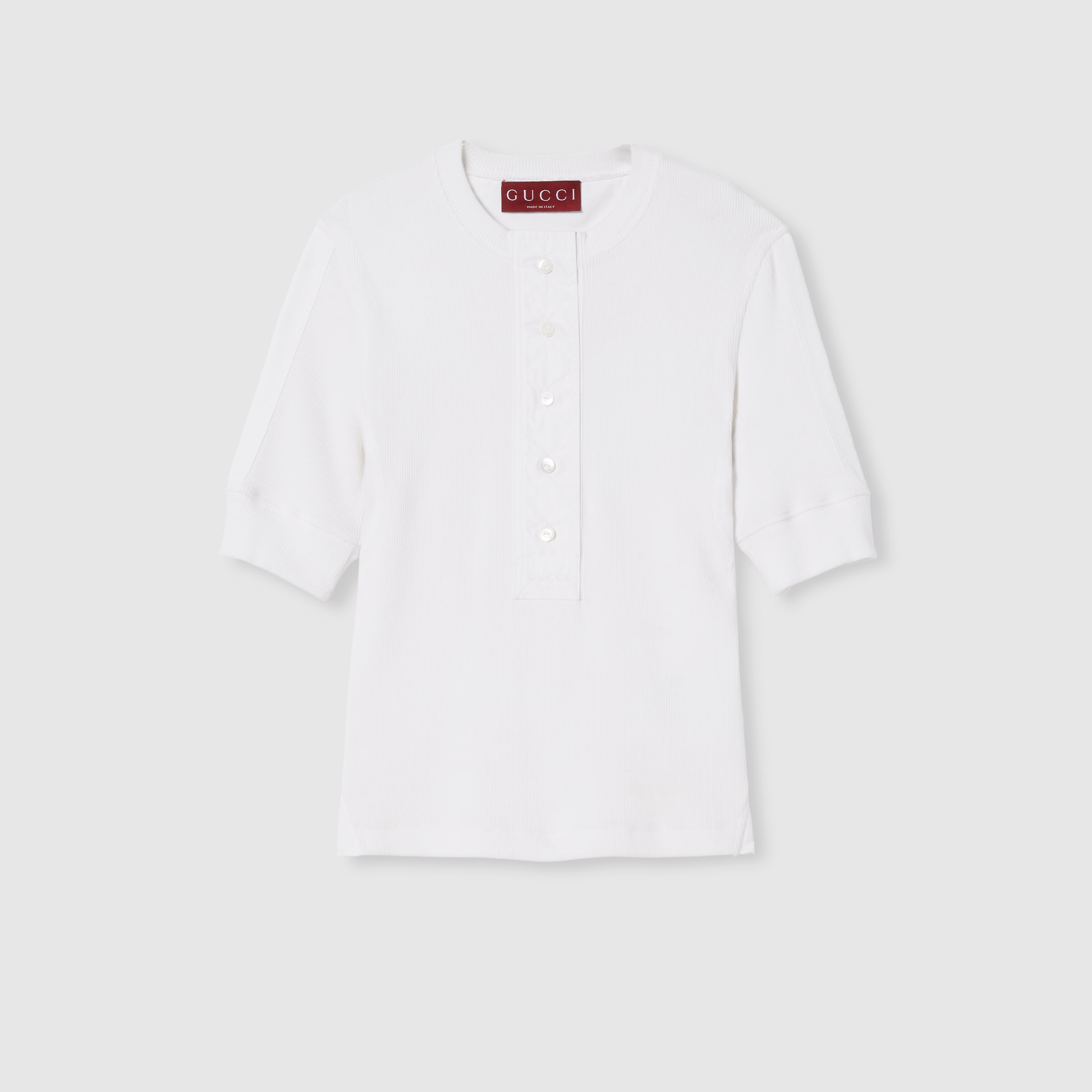 Cotton rib T-shirt - 1
