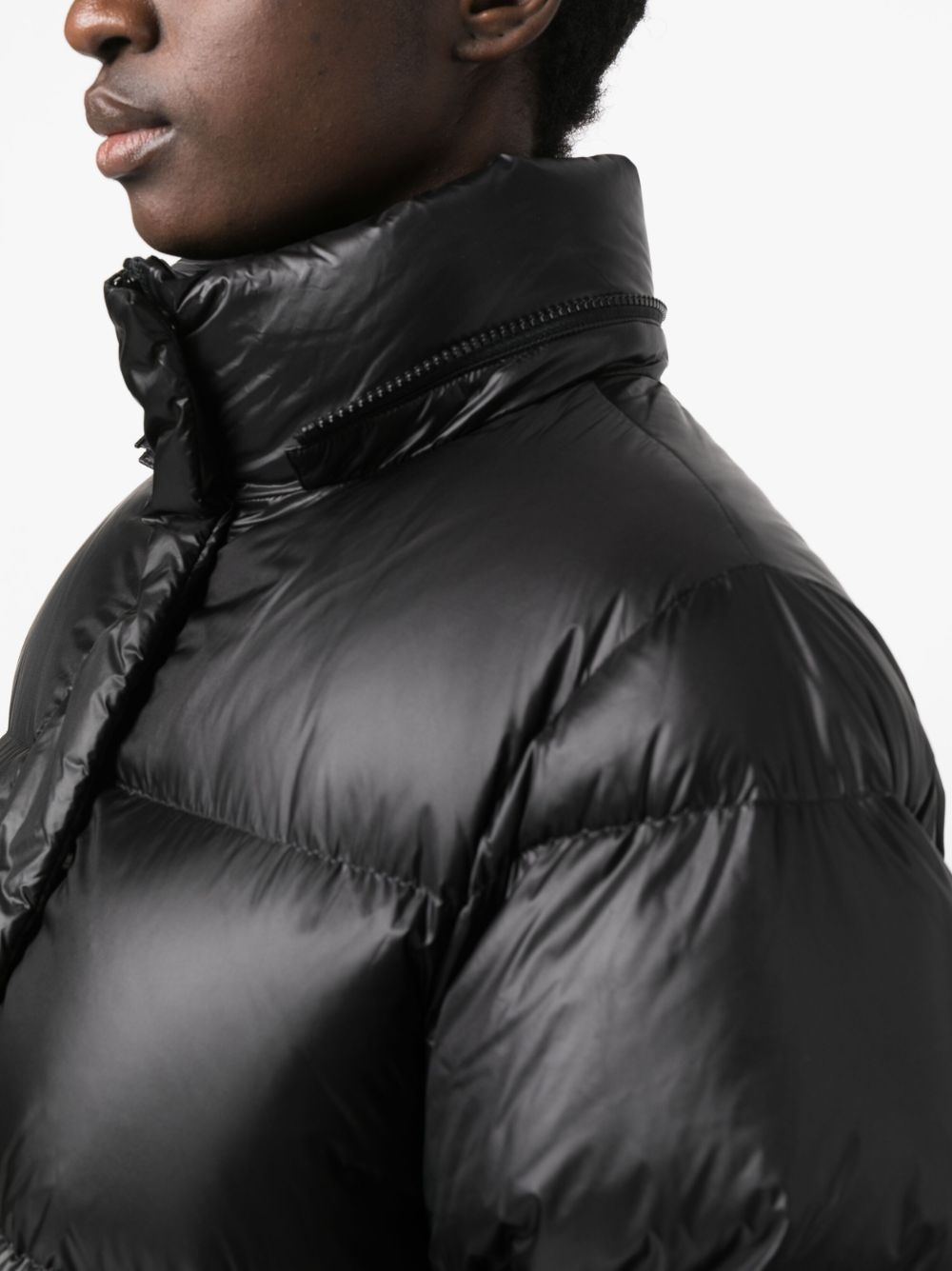 padded quilted hooded jacket - 6