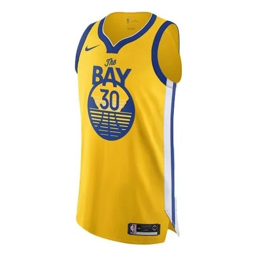 Nike NBA Jersey Basketball Jersey/Vest AU Player Edition Golden State Warriors Yellow AT9842-728 - 1