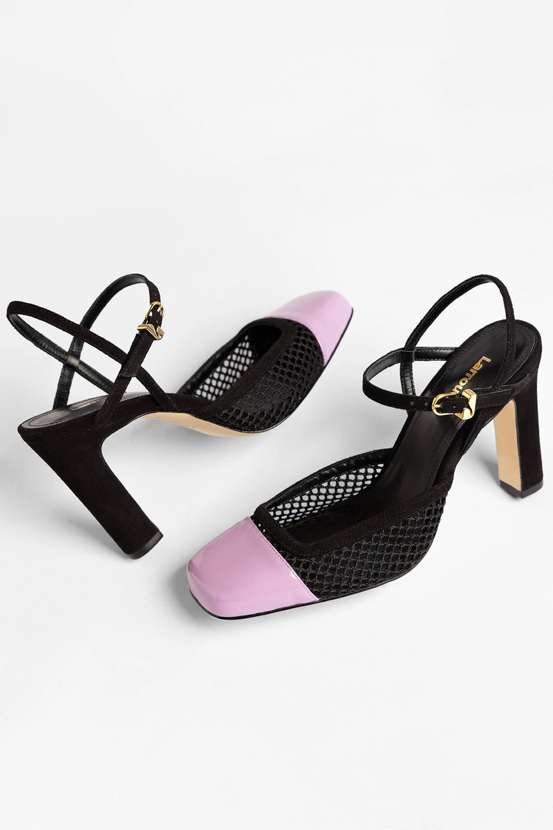 Sabine Mesh Pump Lilac Patent Leather 4