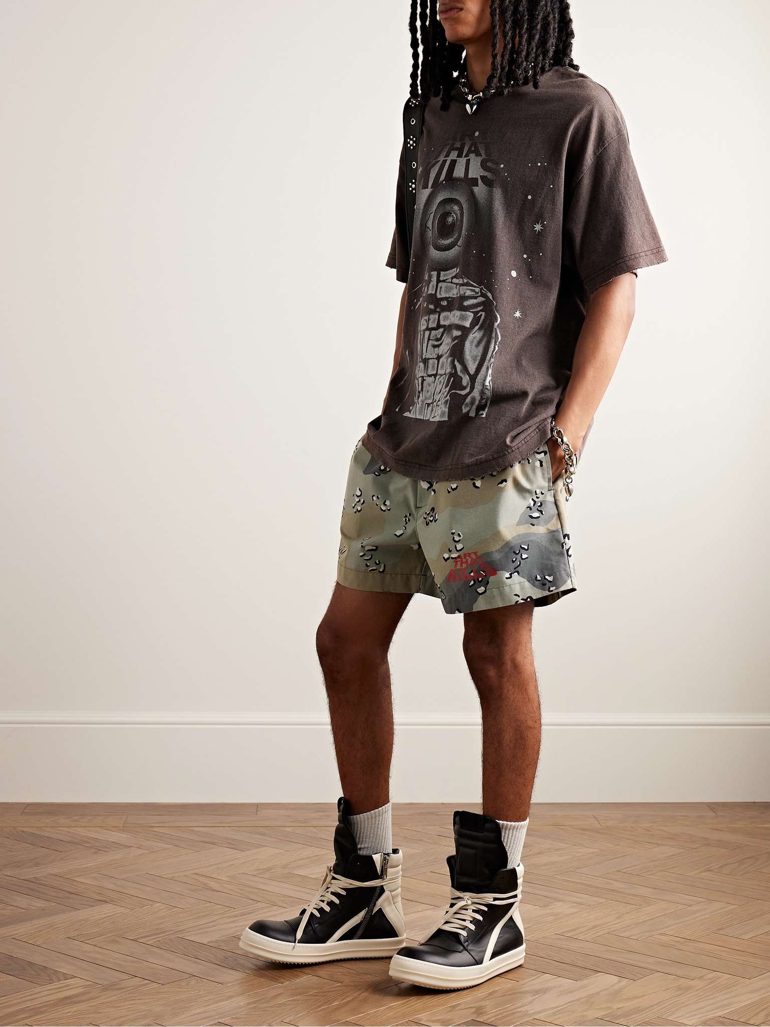 Straight-Leg Printed Cotton-Ripstop Shorts - 2