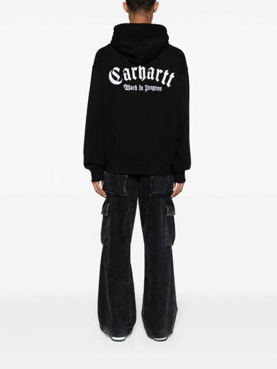 Carhartt logo-embroidered cotton hoodie outlook