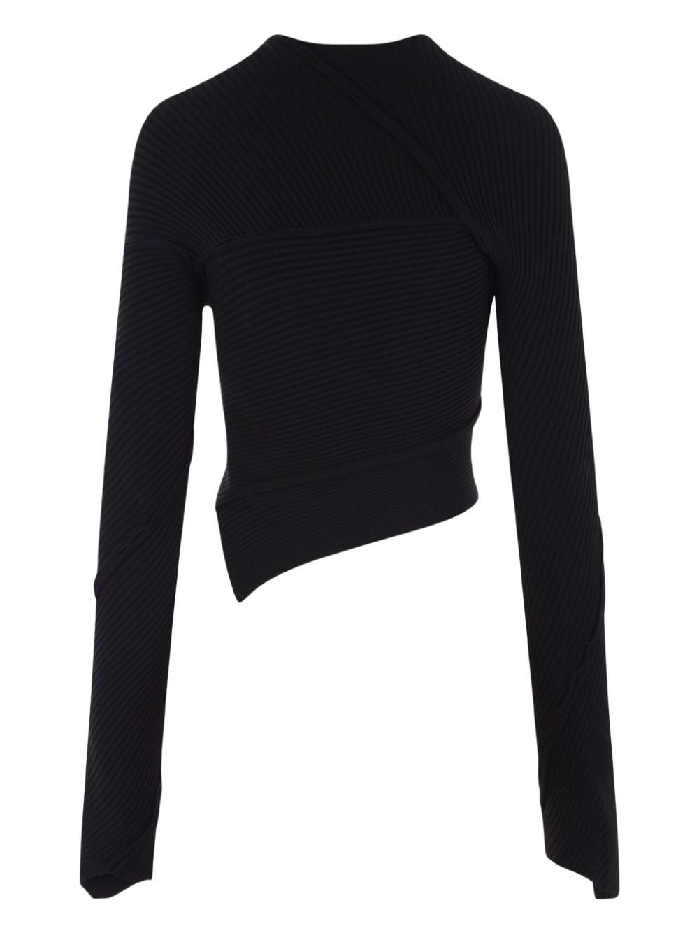 Spiral asymmetric knitted top - 2