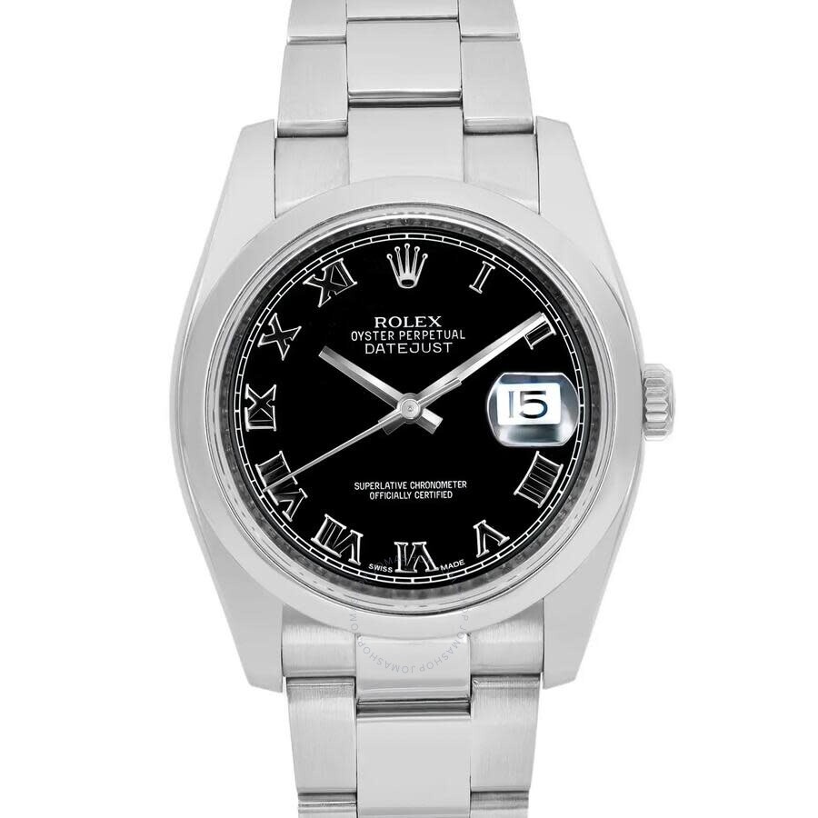 Pre-owned Rolex Datejust Automatic Chronometer Black Dial Men's Watch 116200 BKRO - 2