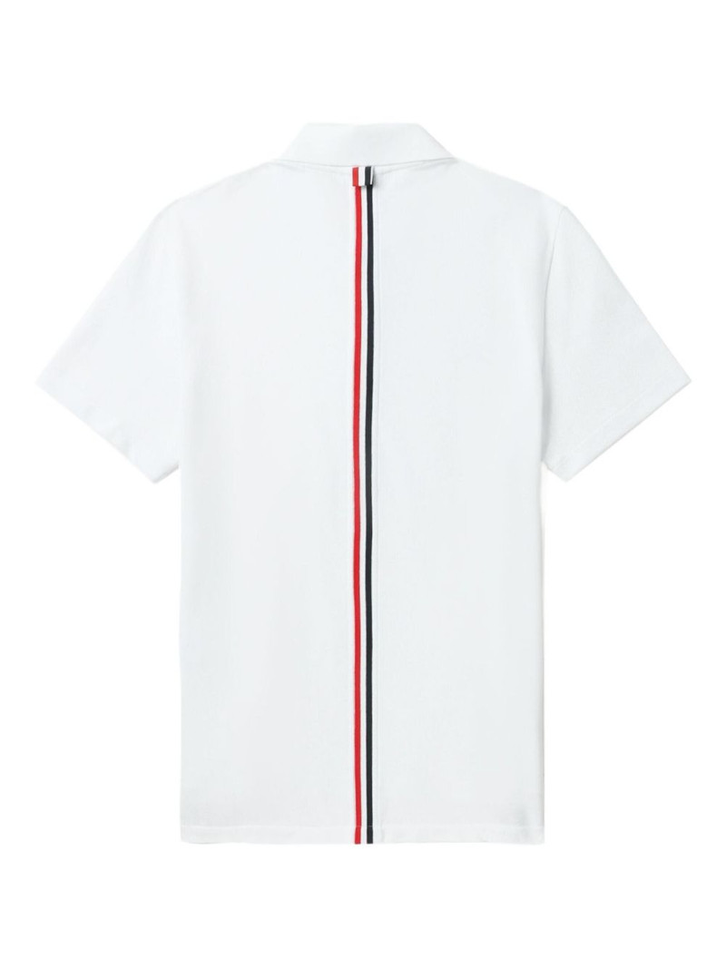 Thom Browne striped short-sleeve polo shirt outlook