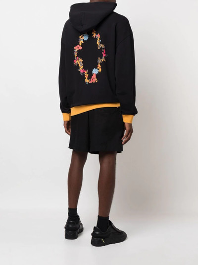 Marcelo Burlon County Of Milan logo-print cotton hoodie outlook