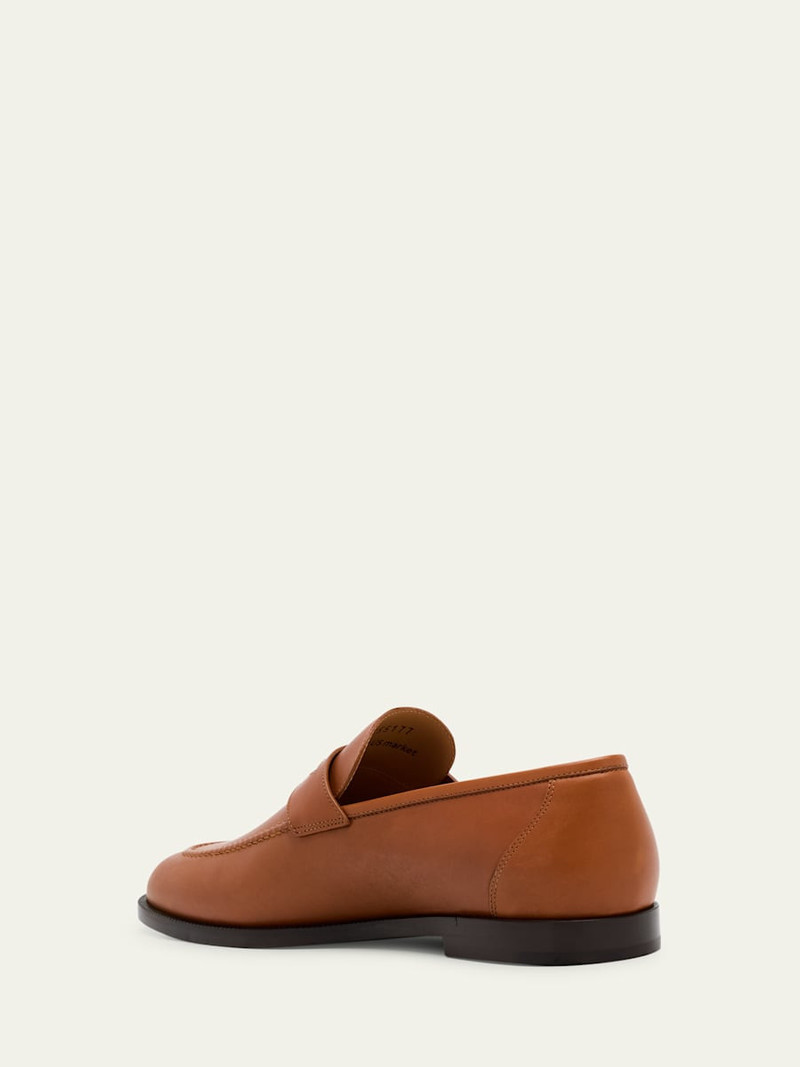 Loro Piana Sergio Leather Penny Loafers outlook