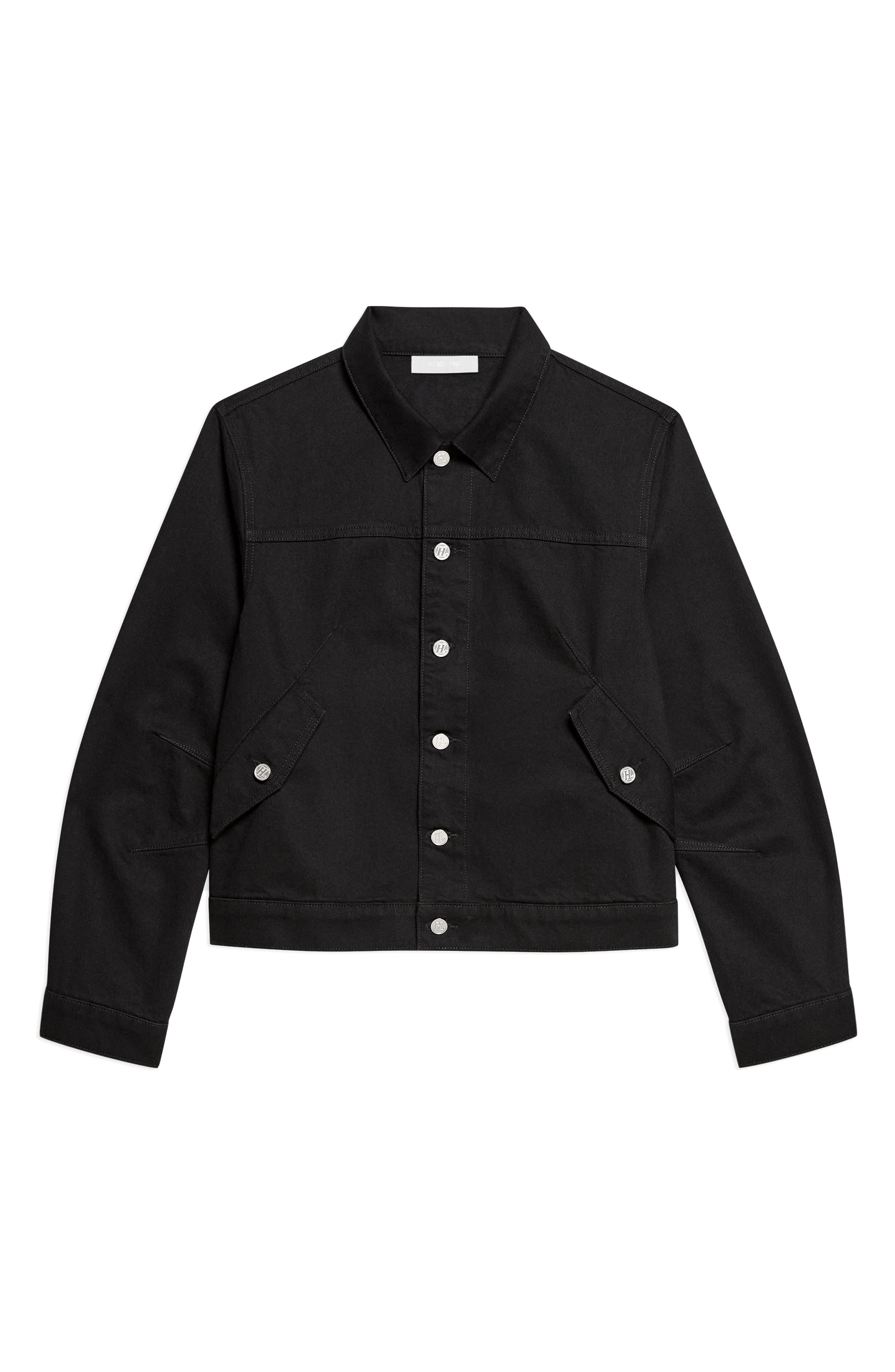 Helmut Lang Apex Denim Trucker Jacket in Rinsed Black at Nordstrom - 5