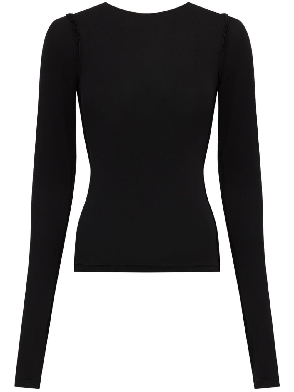 two-tone exposed-seam top - 1