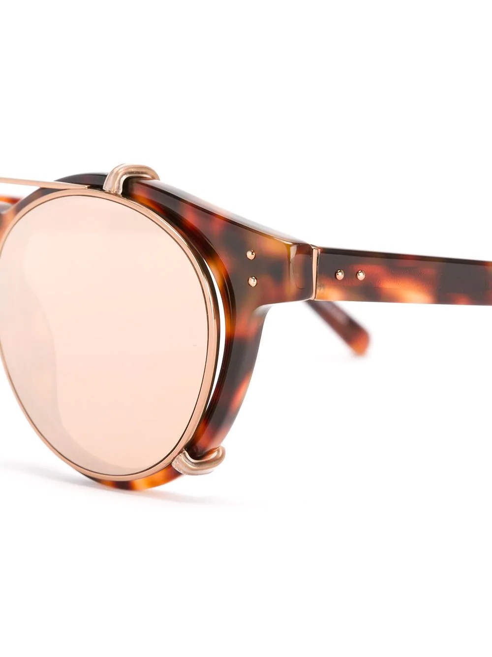 tortoiseshell round sunglasses - 3