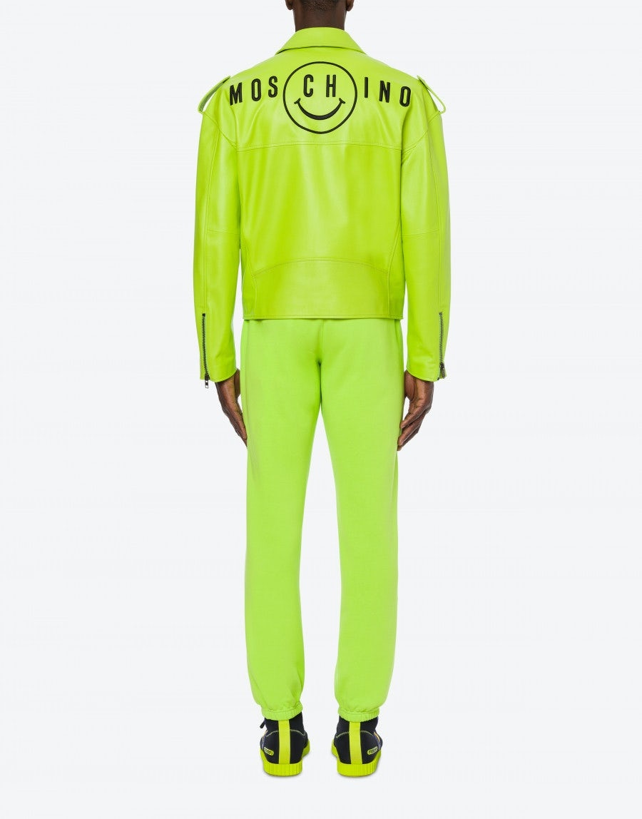 MOSCHINO SMILEY® NAPPA LEATHER BIKER - 3