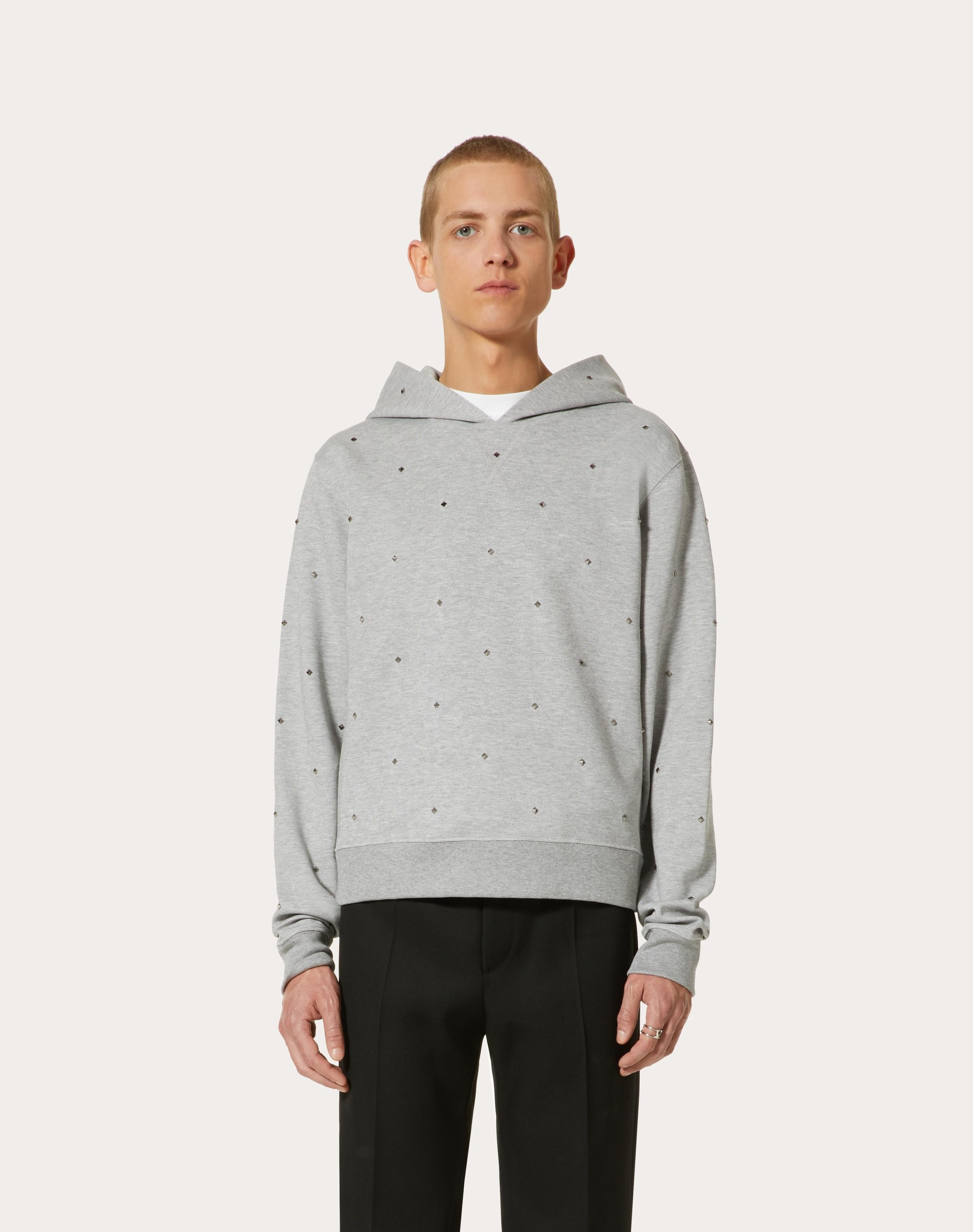 ALL-OVER ROCKSTUD SPIKE COTTON SWEATSHIRT - 3