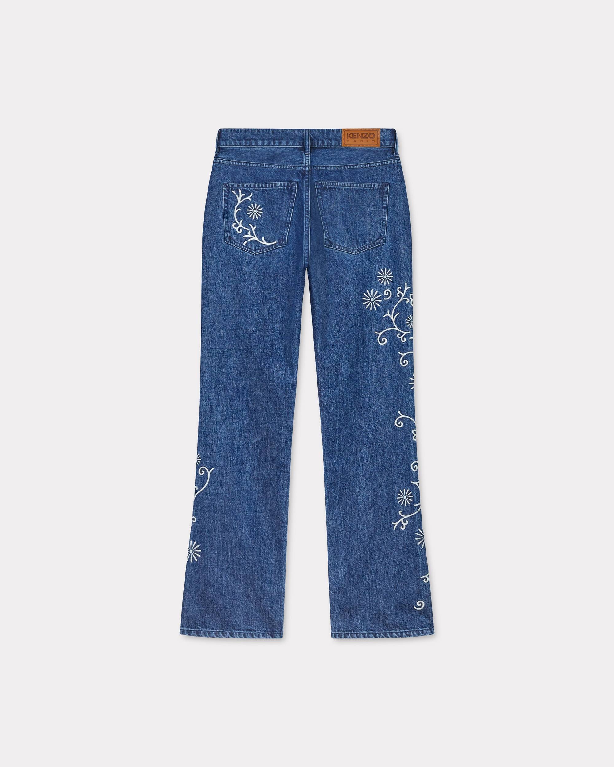 'KENZO Marguerite' BARA cropped embroidered jeans in japanese denim - 2