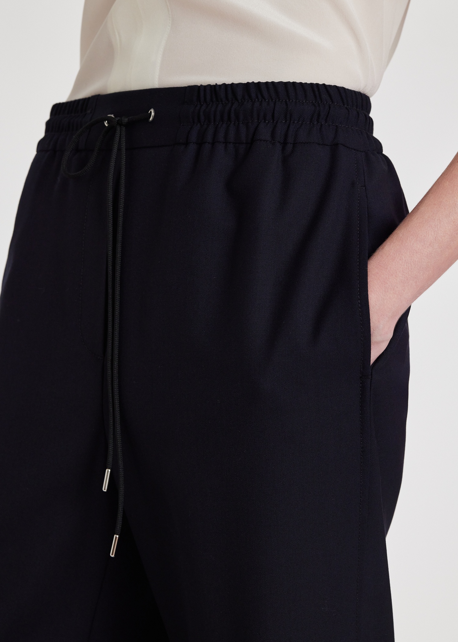 Women's A Suit To Travel In - Navy Drawstring Wide Leg Trousers - 5