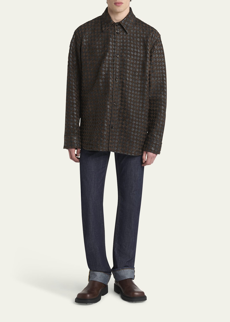 Bottega Veneta Men's Rinsed Denim Intreccio-Pocket Jeans outlook