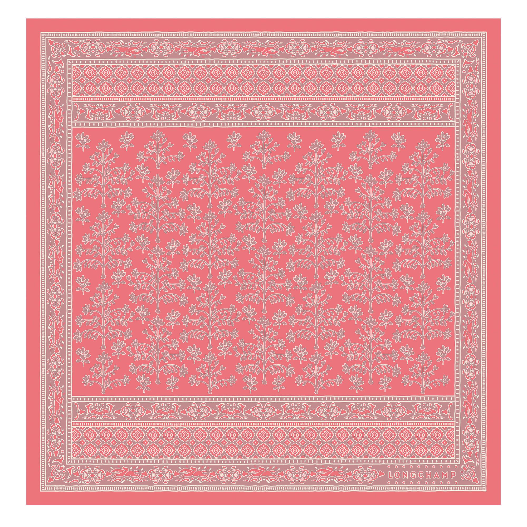 Tree of Life Silk scarf 50 Tomato - OTHER - 1