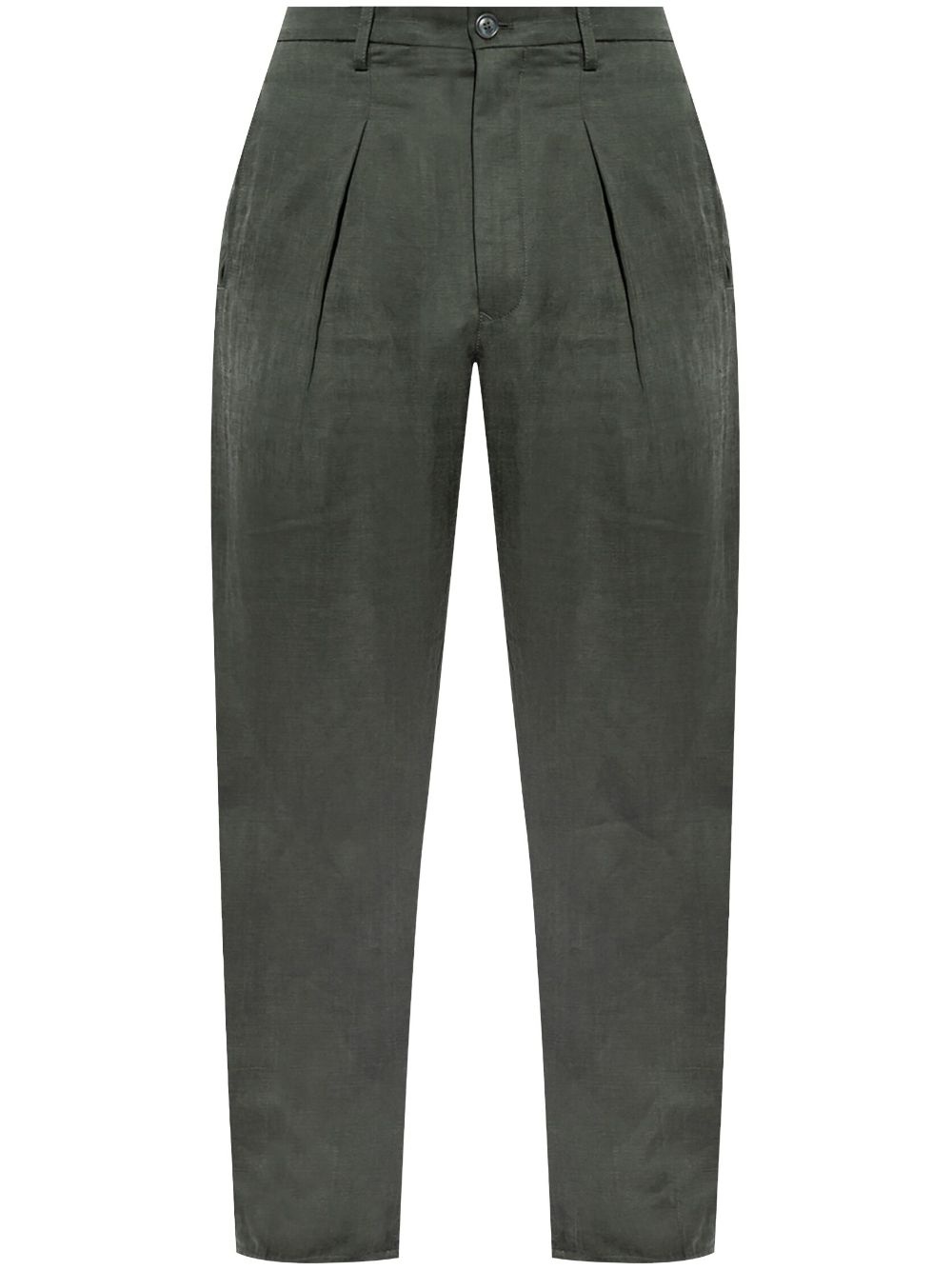 pleat-detail trousers - 1
