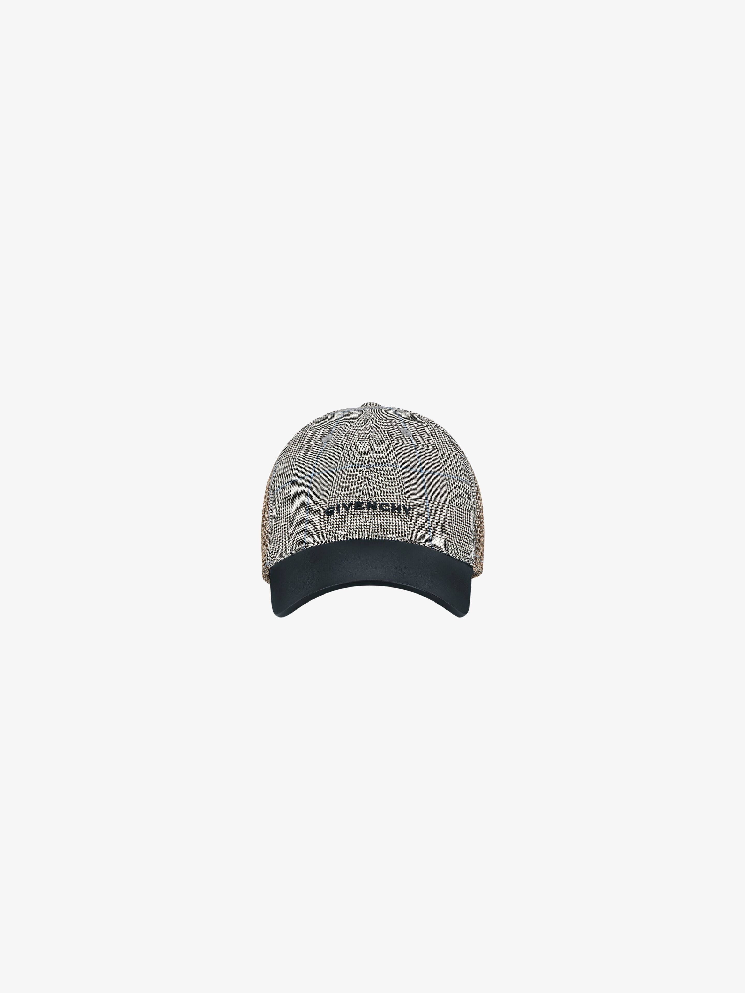 GIVENCHY CAP IN PERFORATED WOOL AND LEATHER - 1