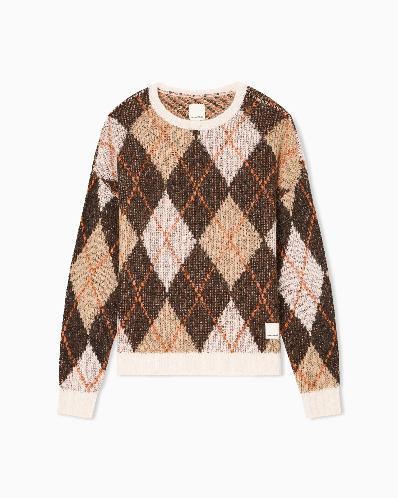 NEW YORK CAPSULE COLLECTION OVERSIZED JUMPER IN A JACQUARD WOOL BLEND WITH AN ARGYLE MOTIF - 1