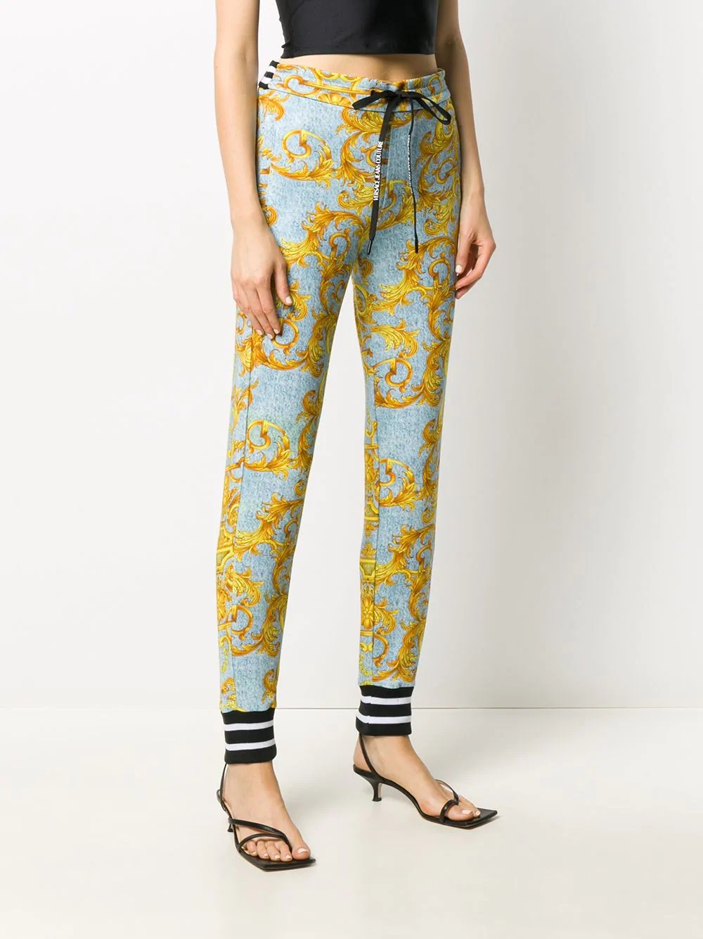 baroque print track pants - 3