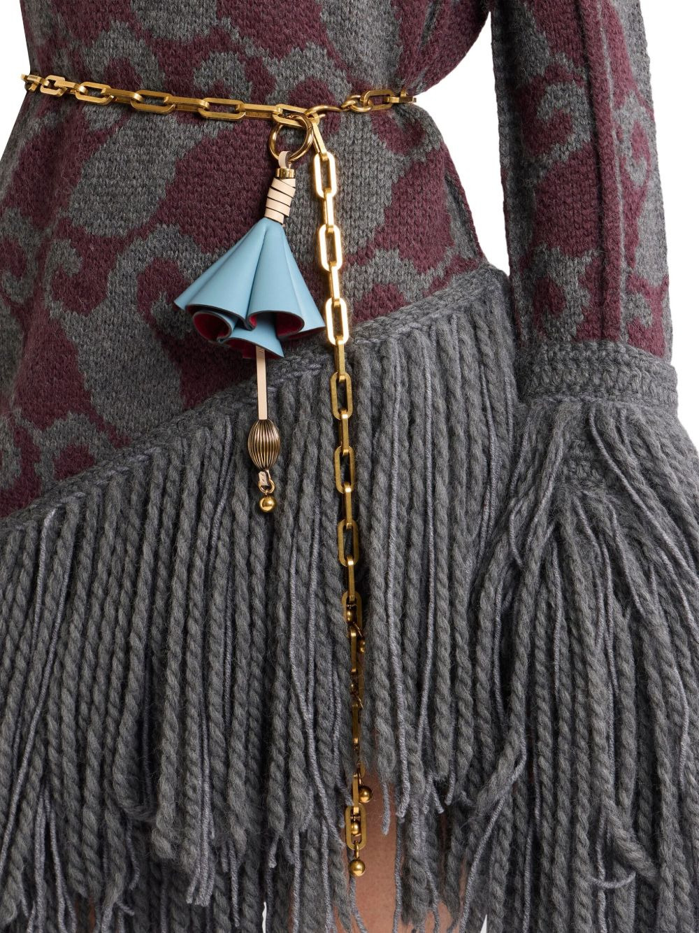 flower leather keyring - 3
