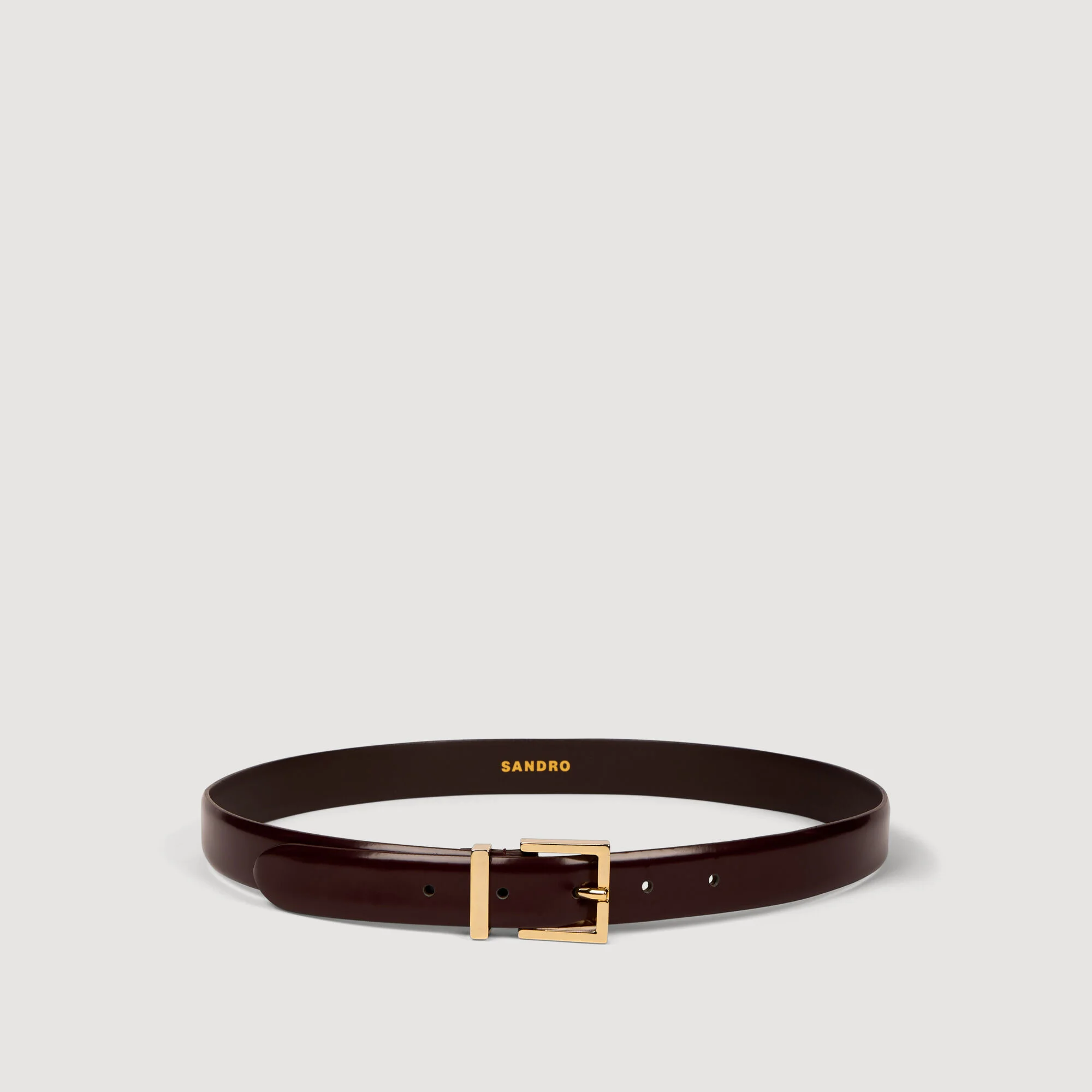 SMOOTH LEATHER BELT METAL BUCKLE - 1