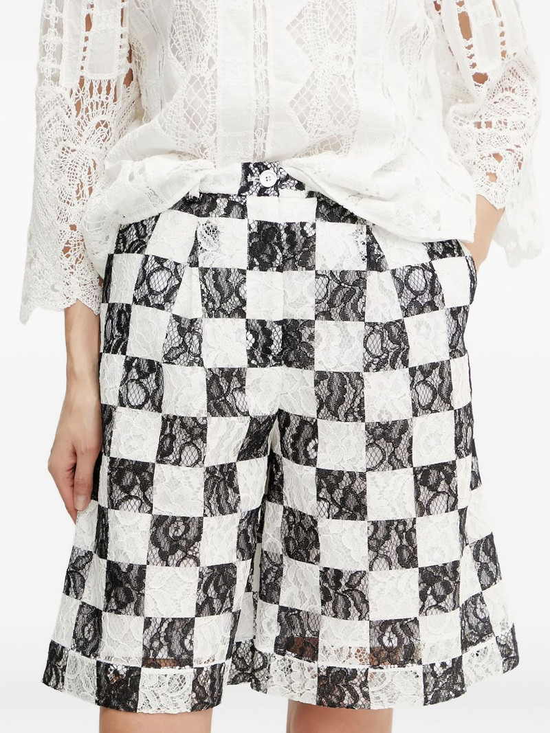 PINKO checkerboard lace shorts outlook