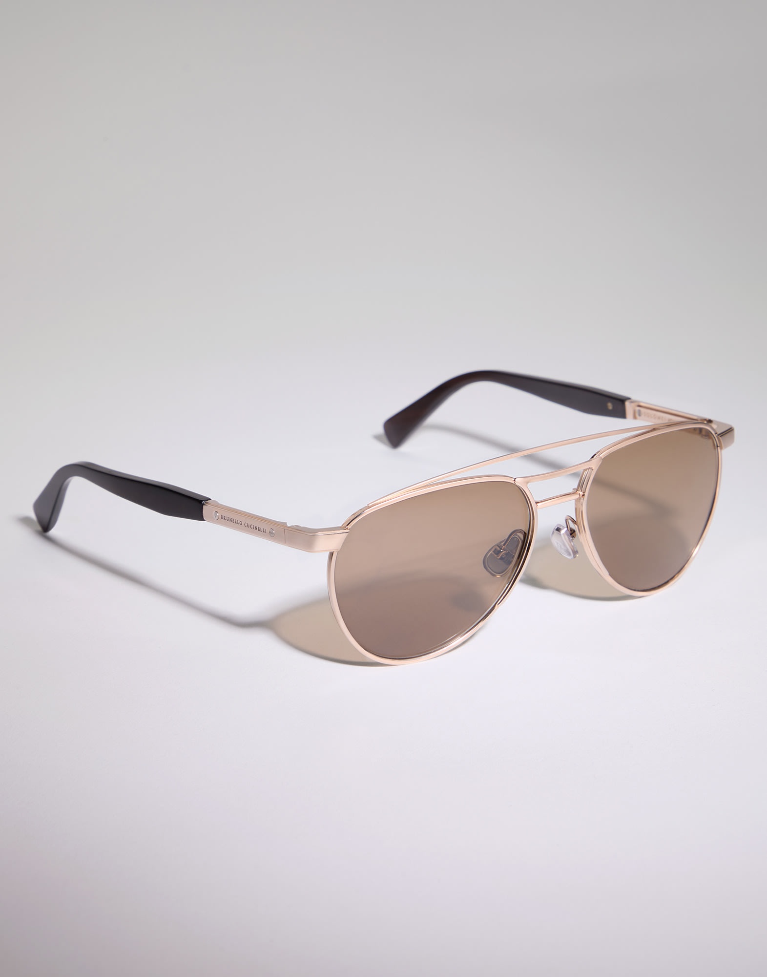 Sartorial Sunset gold-plated titanium and horn sunglasses - 2