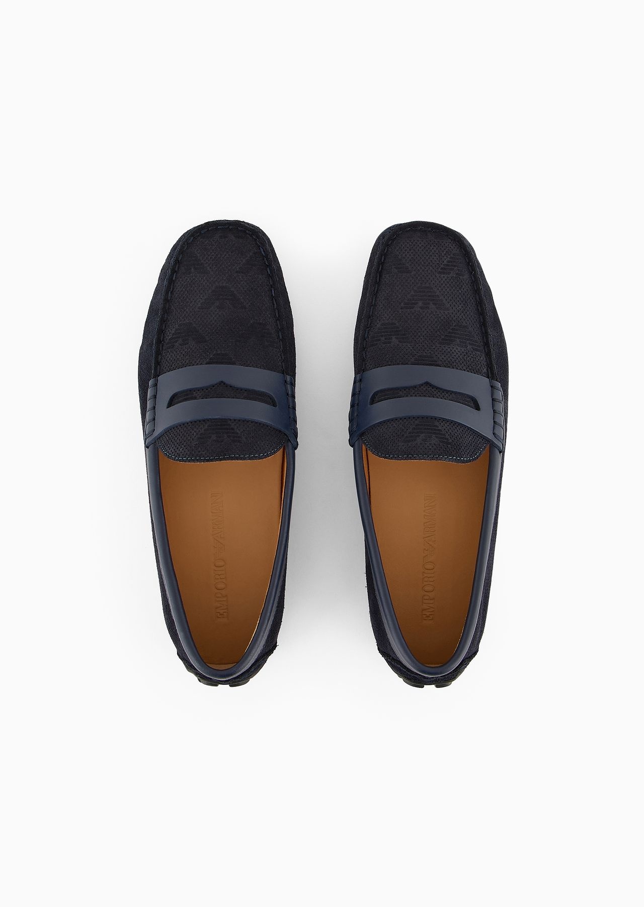 Micro-perforated suede driving loafers - 5