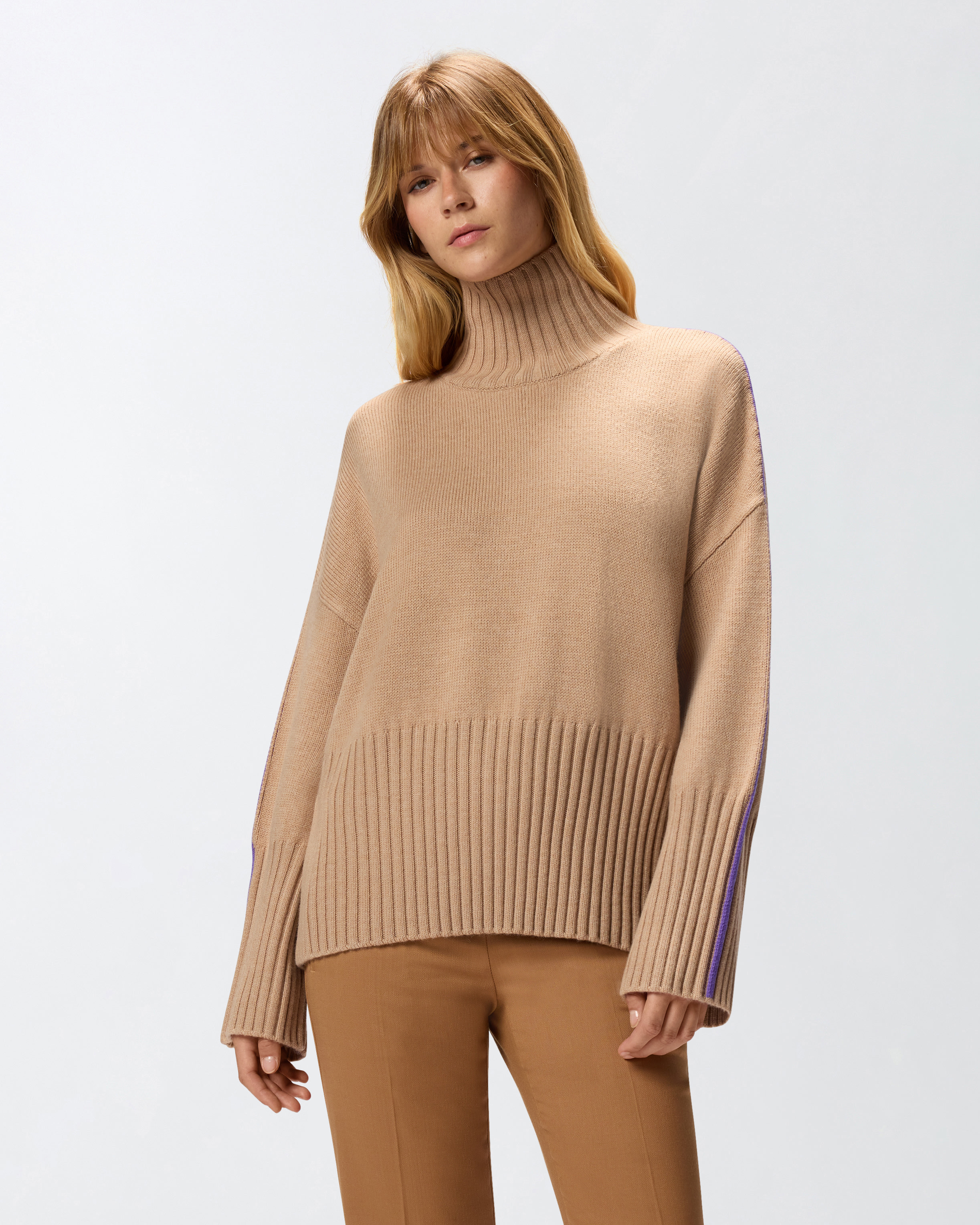 LOOSE HIGH-NECK SWEATER - 2