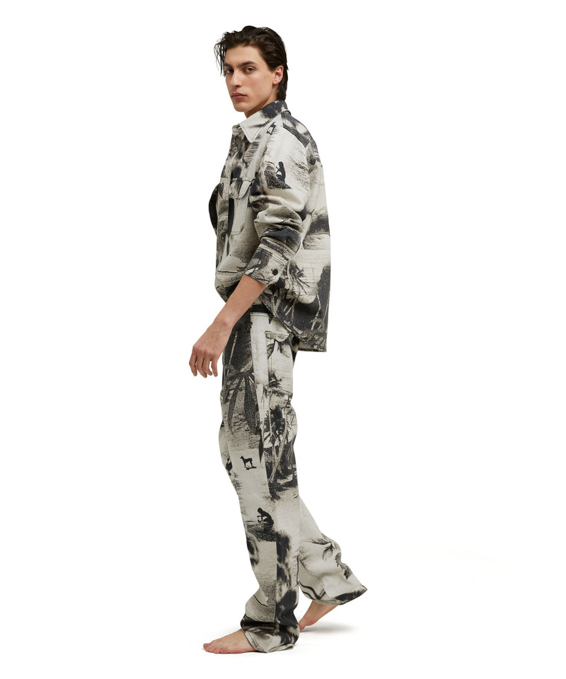 Straight-leg jeans with "MSGM Dreaming" print 5