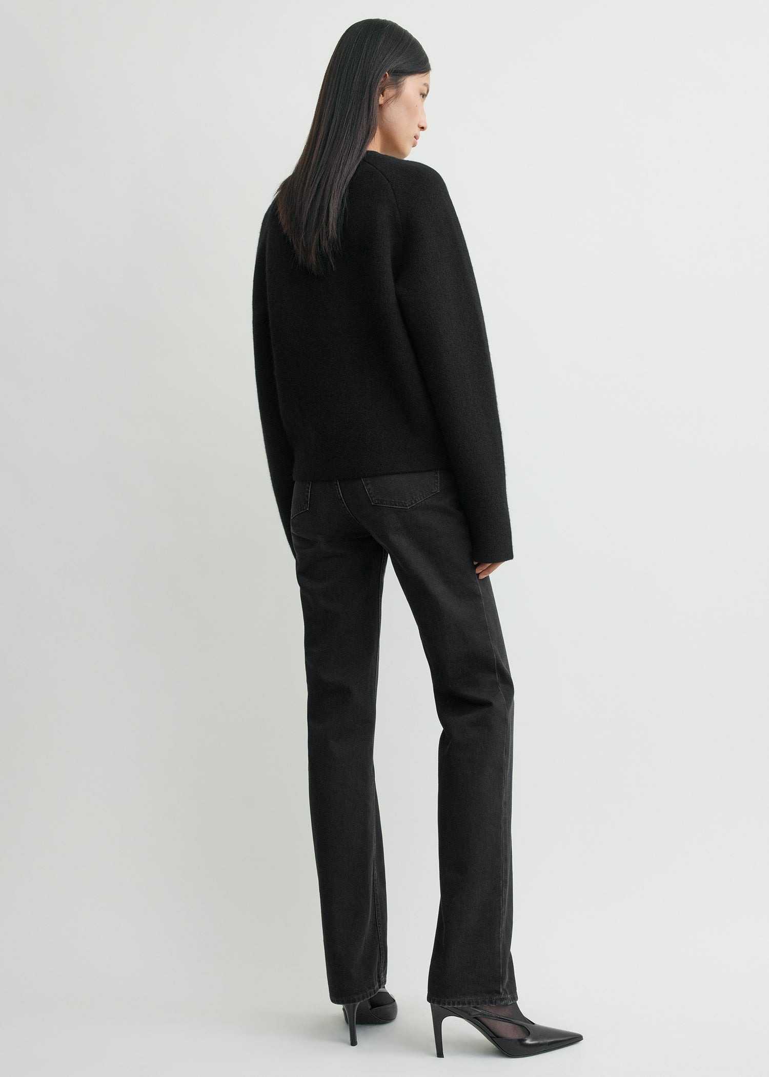 Hammered button cardigan black - 4