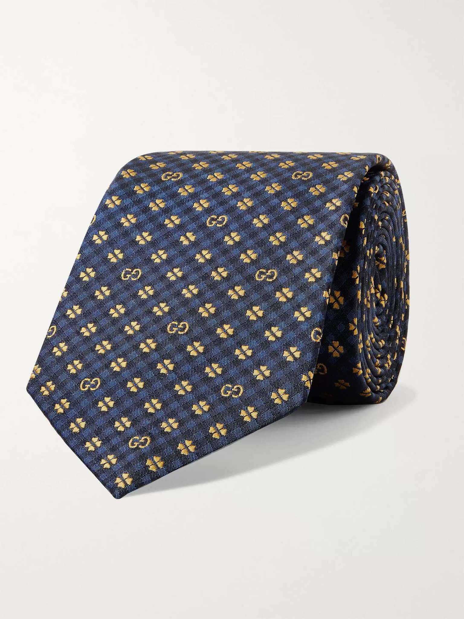 7.5cm Logo-Jacquard Silk Tie - 1