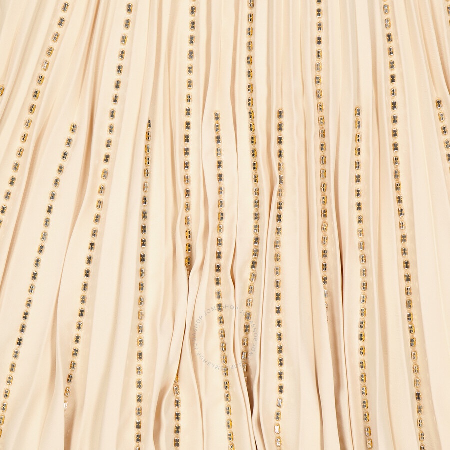 Burberry Plisse Soleil Crystal Detail Stretch Cady Skirt - 7