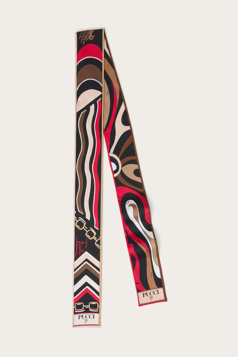 ISTRICE AND MARMO PRINT SILK SCARF 1