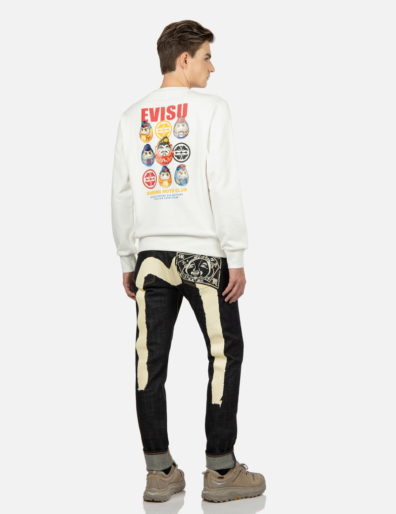 POMPADOUR DARUMA AND KAMON PRINT SWEATSHIRT 3