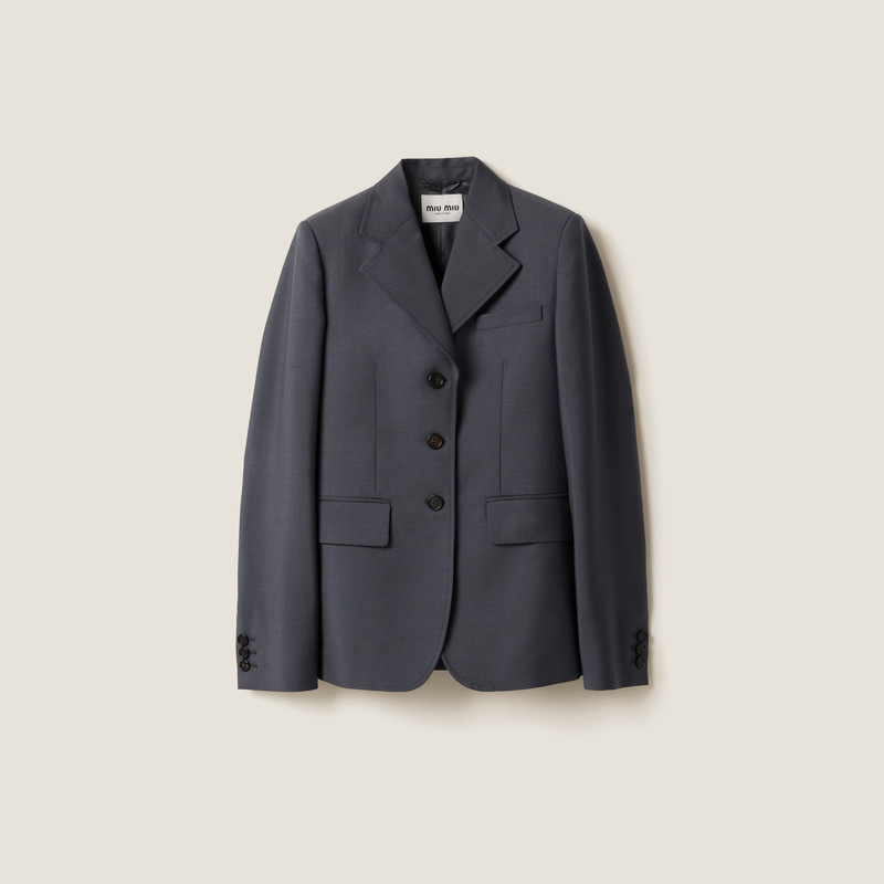 Single-breasted kid mohair jacket 1