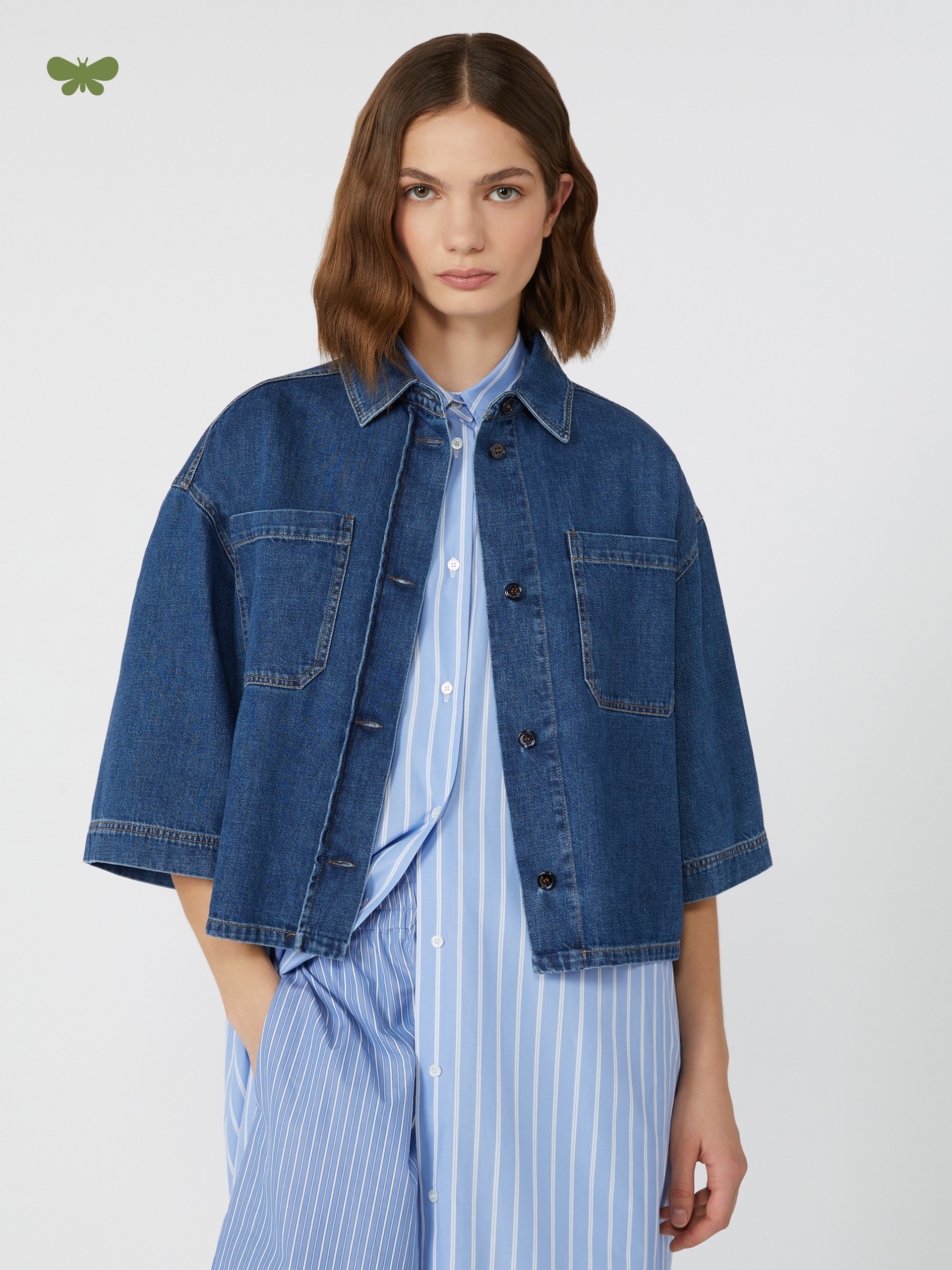 ENZA Denim cropped shirt - 5