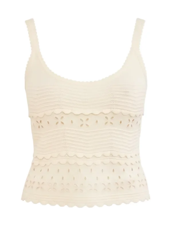 Sea Eyelet Camisole in Cowrie - 1