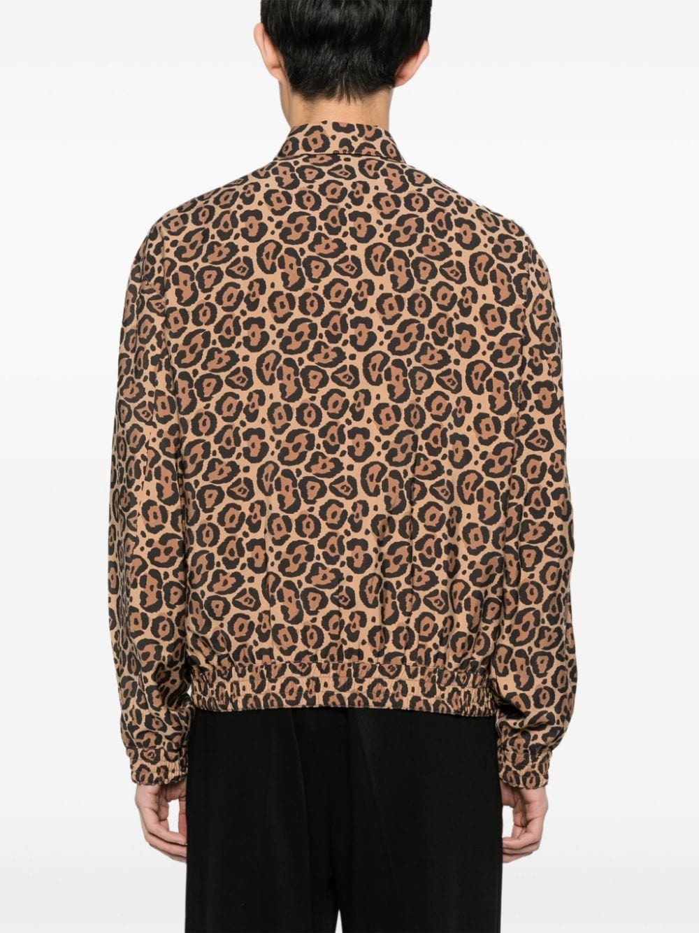 cheetah-print reversible jacket - 4