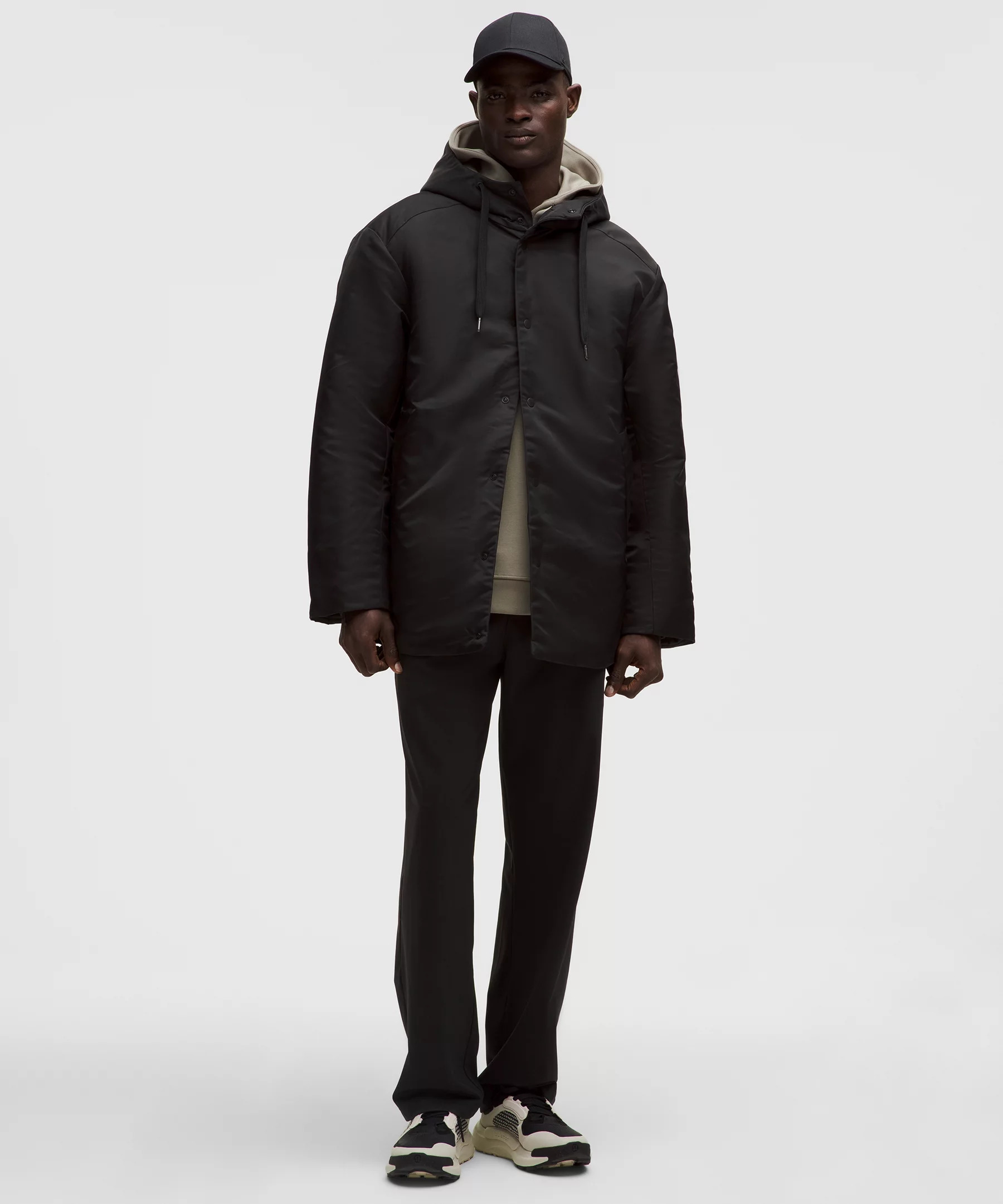 Snap-Front Insulated Hooded Jacket - 2