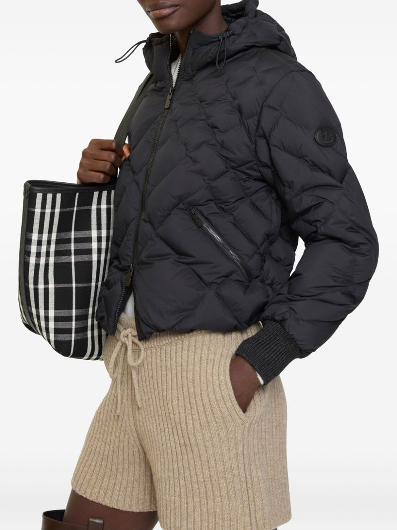 Burberry Delley Check-stitch puffer jacket outlook