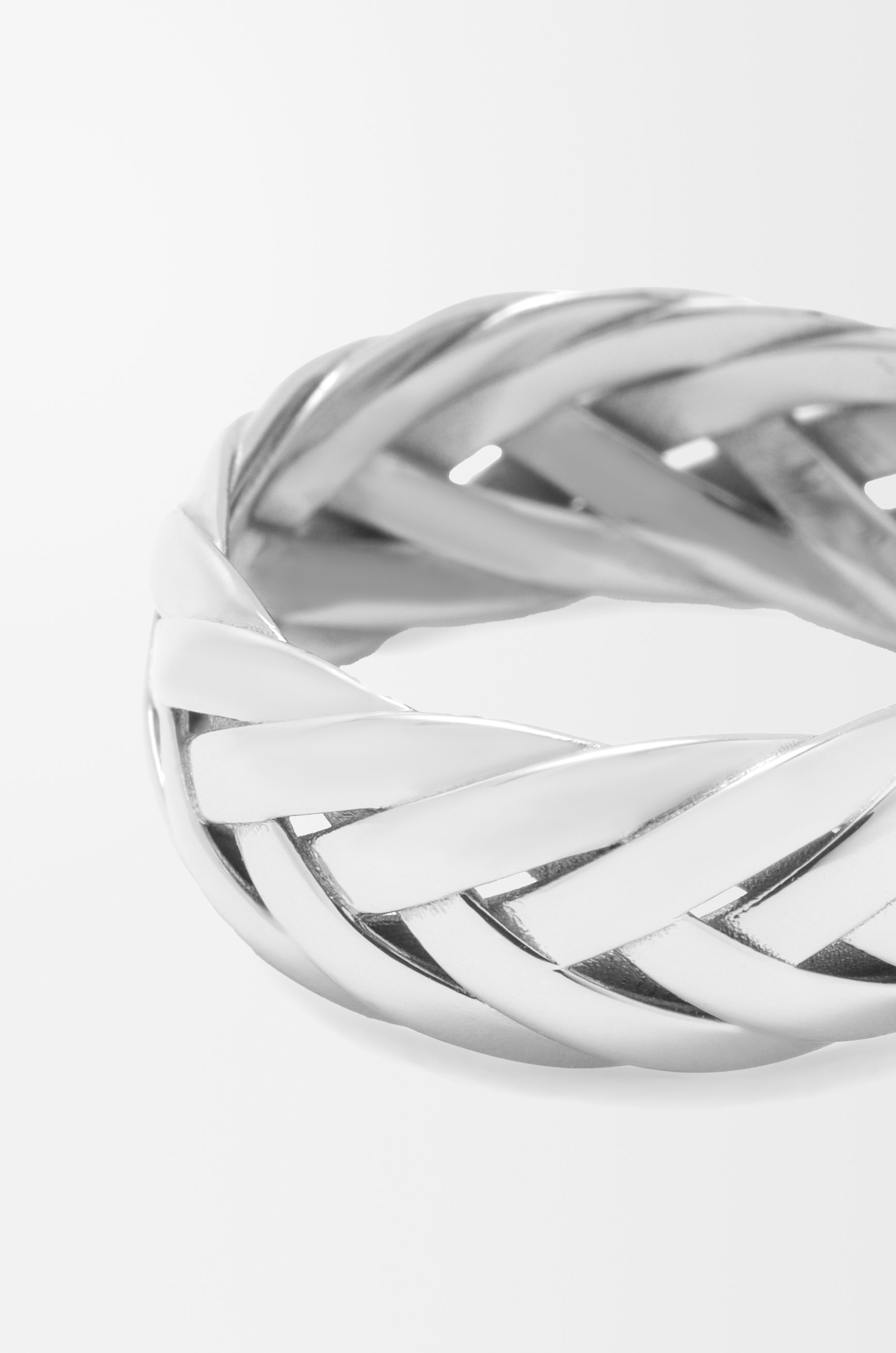 Braided ring in sterling silver - 3