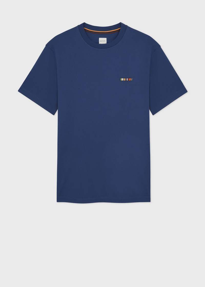 Blue 'Signature Stripe' Logo T-Shirt 1