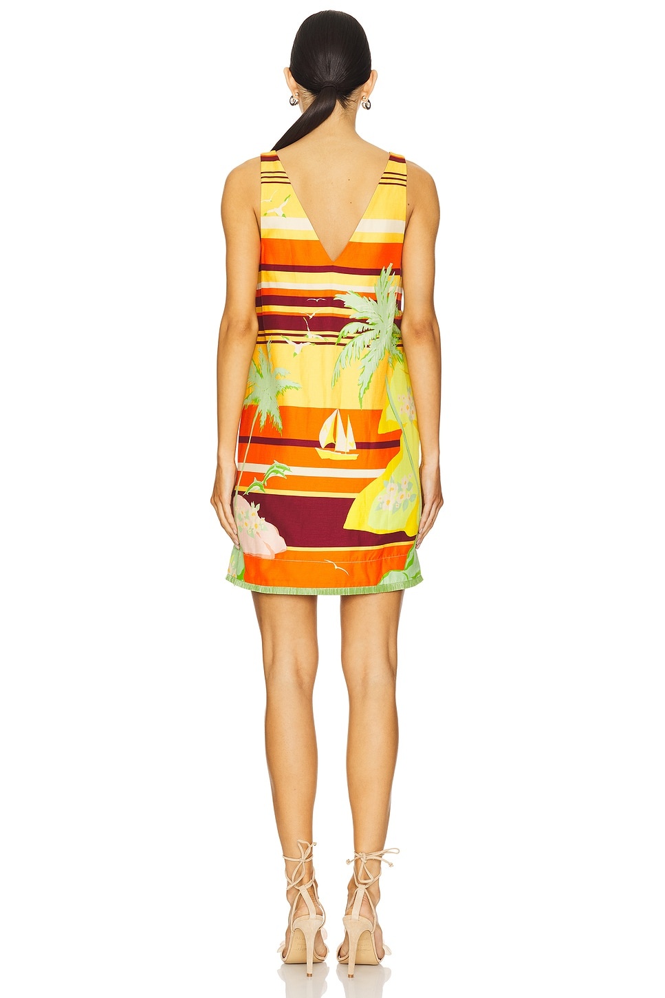 Palm Island V Neck Mini Dress - 4
